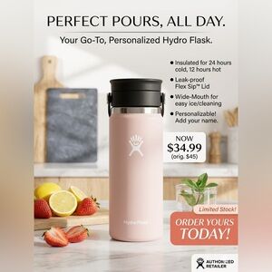 Hydro Flask Blush Insulated Thermos